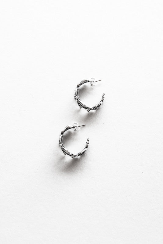 Sterling Silver Leaf Earrings – Burnish