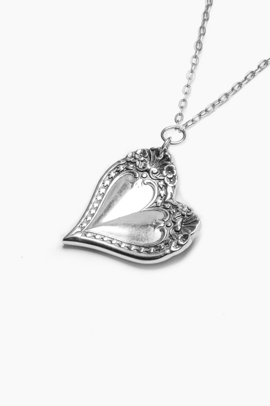 Monterey Sterling Silver Heart Necklace– Silver Spoon Jewelry